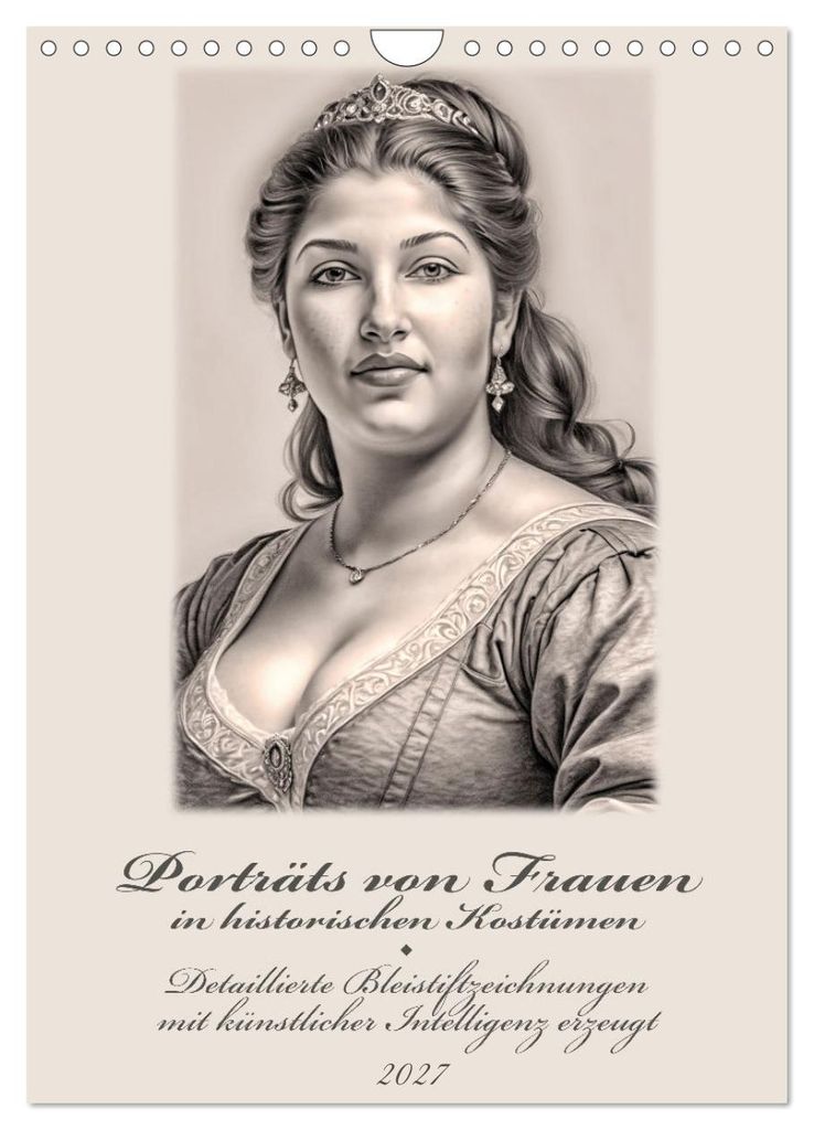 Porträts von Frauen in historischen Kostümen (Wandkalender 2027 DIN A4 hoch), CALVENDO Monatskalender