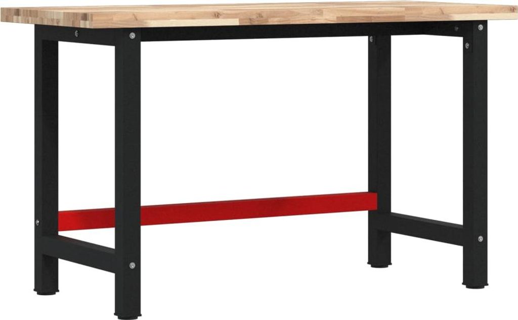 vidaXL Werkbank 140x60x83 cm Massivholz Akazie Rechteckig