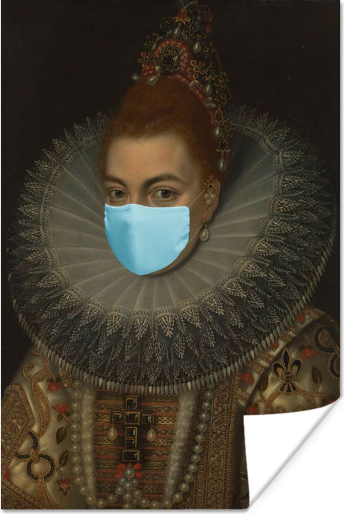 MuchoWow Poster Isabella Clara Eugenia - Frans Pourbus - Mundharmonika 40x60 cm - Plakate für die Wand - Poster Babyzimmer