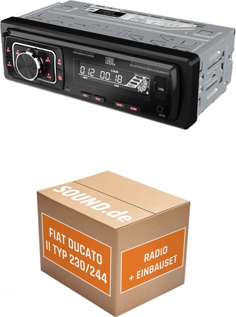 Autoradio Einbaupaket JBL Celebrity 150 passend für Fiat Ducato II Typ 230/244 | Bluetooth USB