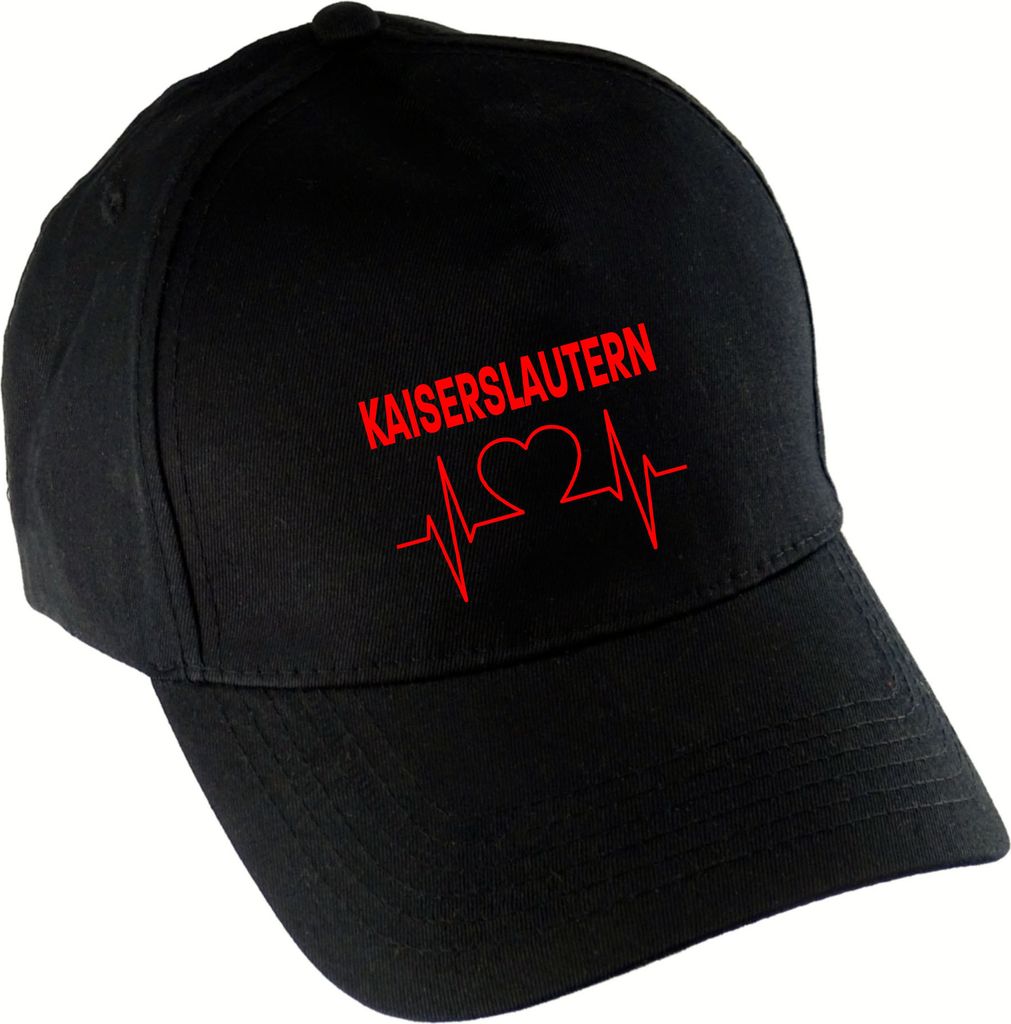 multifanshop Baseballcap - Kaiserslautern - Herzschlag, schwarz, Größe one size