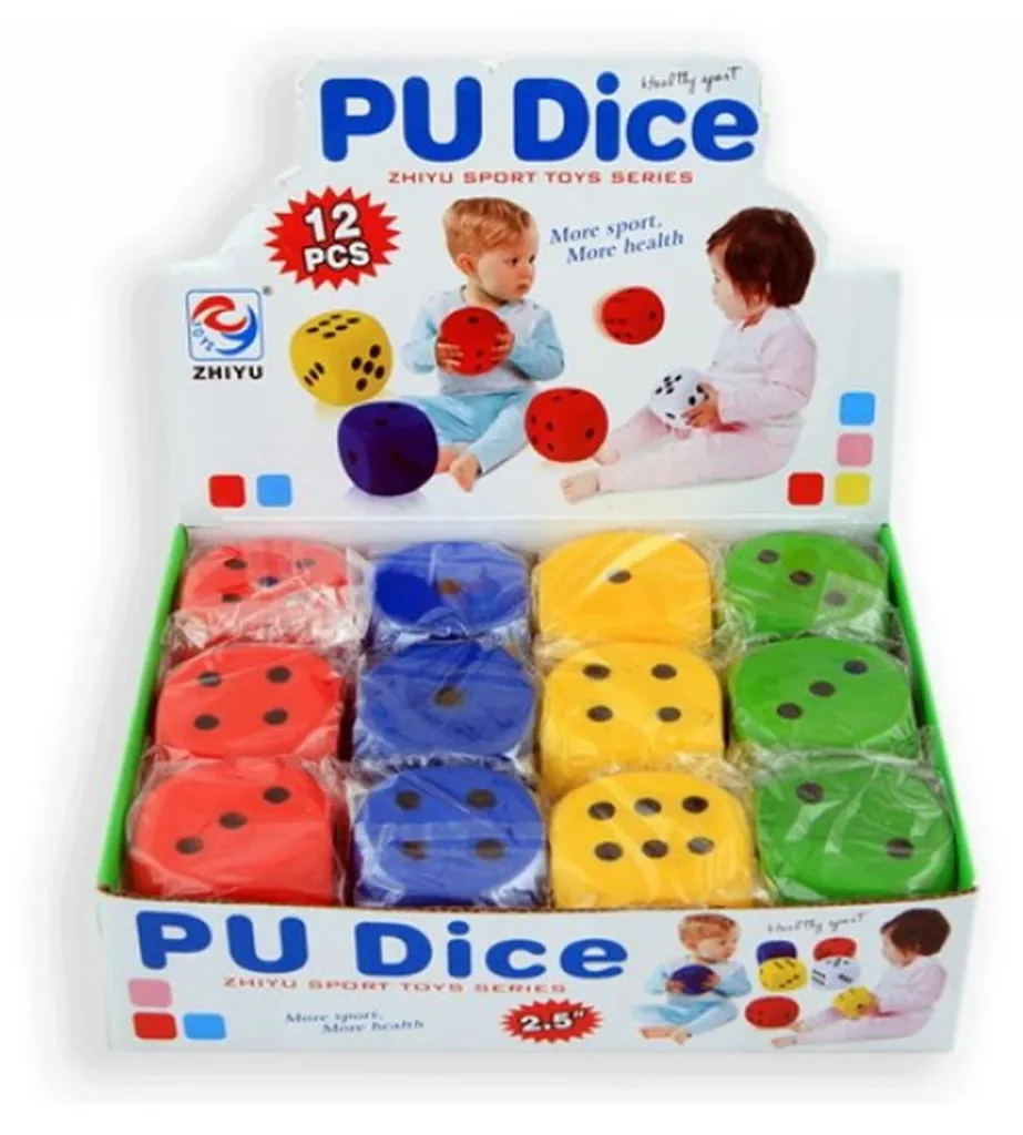 Cubes souples 4 cm sans danger - 12 pièces pour jouer sans se blesser
