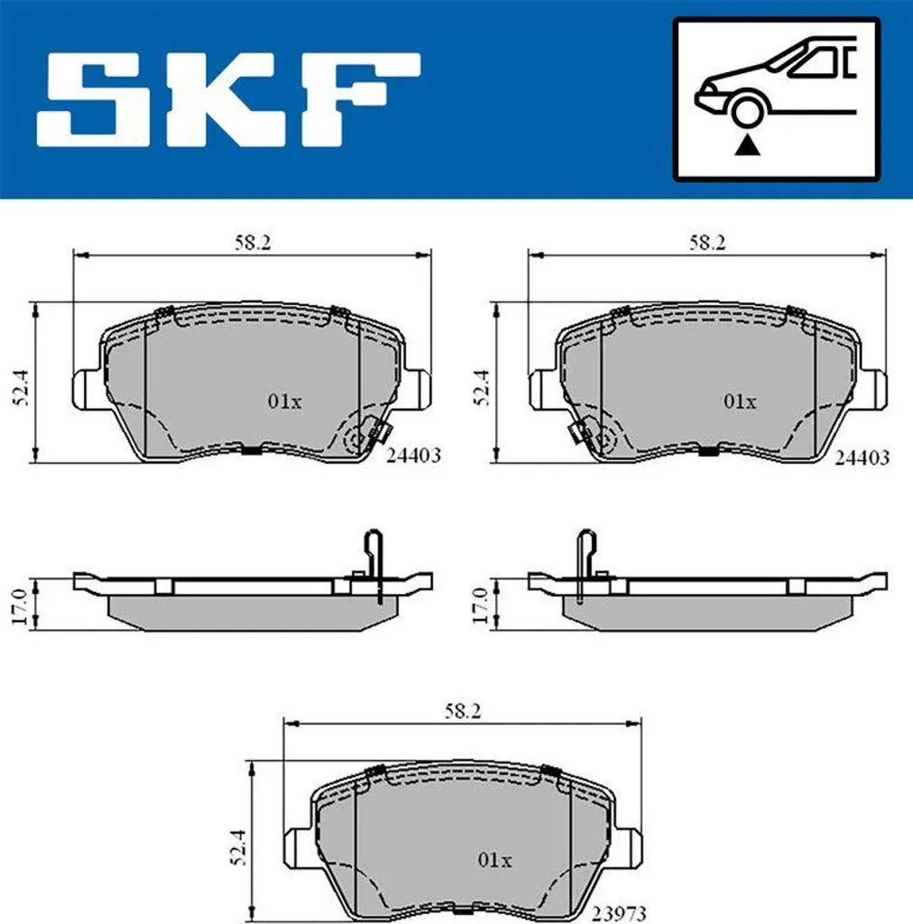 Plaquettes de frein SKF VKBP80182A : Finis les sifflements sur Micra et Note