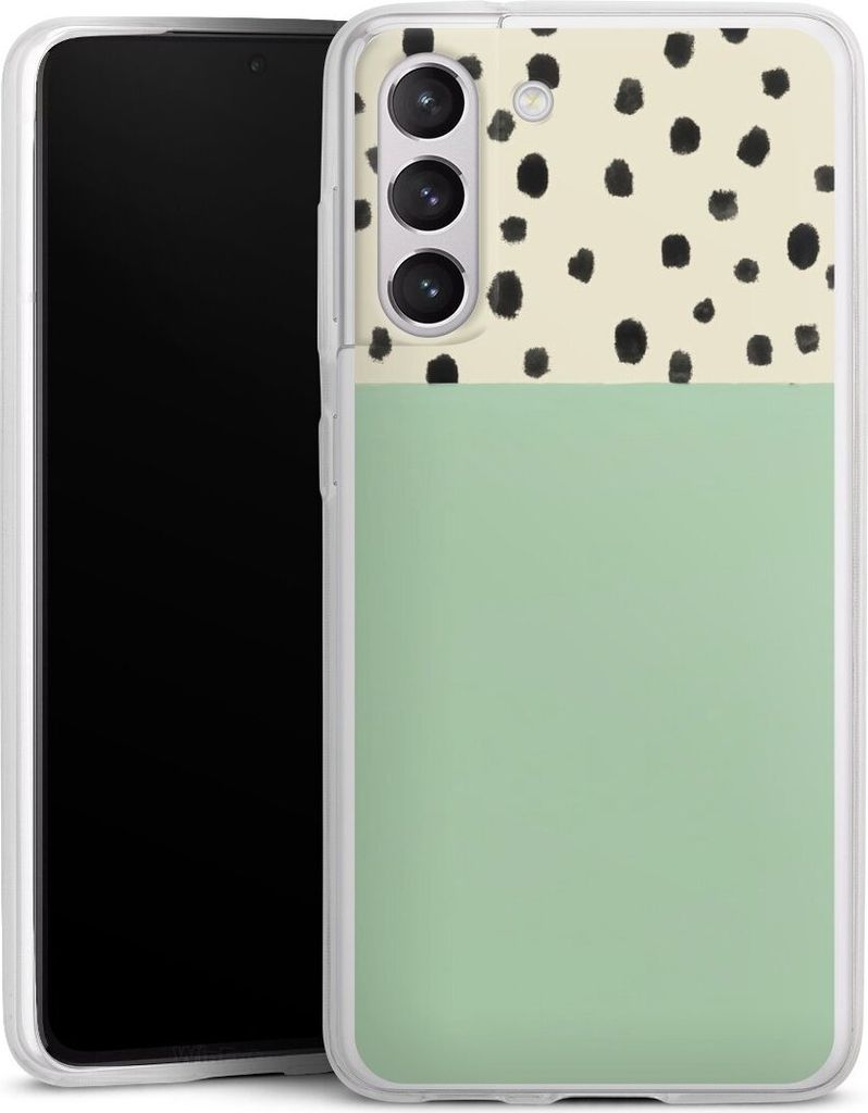 DeinDesign Slim Hülle für Samsung Galaxy S21 FE 5G Silikon Case Ultra Dünn Handyhülle Abstrakt Boho Polka Dots