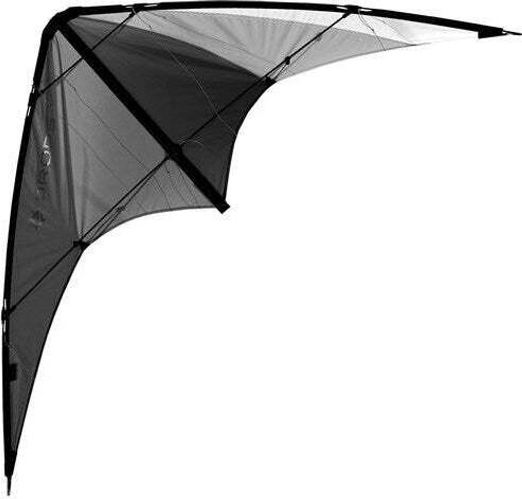 Lenkdrachen Elliot Drops Antraciet - White 1010631 Grau 160 x 75 cm