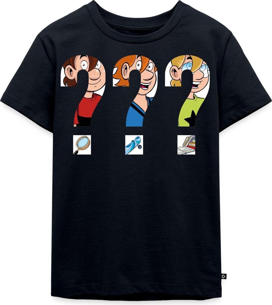 Spreadshirt Die Drei Fragezeichen Kids Silhouetten Kinder Premium T-Shirt, 110/116 (4 Jahre), Navy