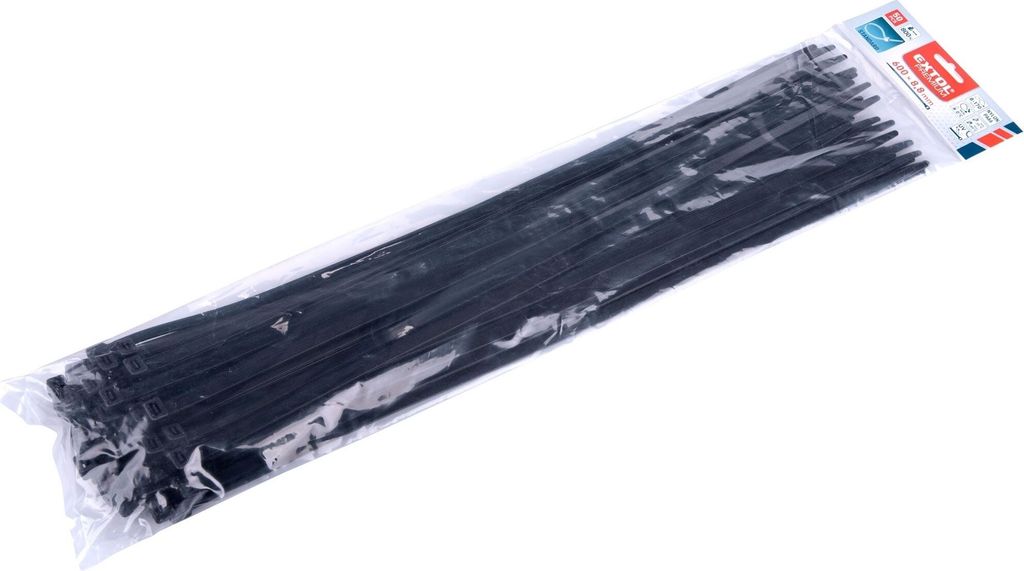 Pásky stahovací na kabely černé, 600x8,8mm, 50ks, nylon PA66