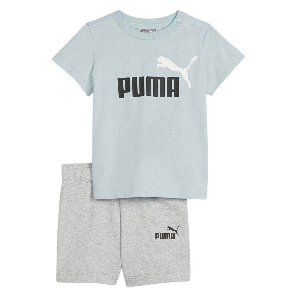 PUMA Minicats Tee Shorts Set TURQUOISE SURF 92