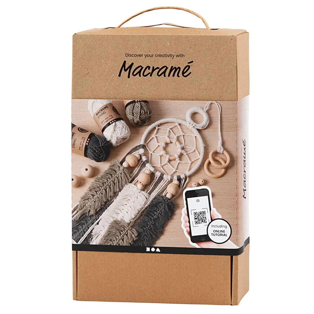 Kit initiation macramé 100% coton bio avec tutoriels étapes par étapes