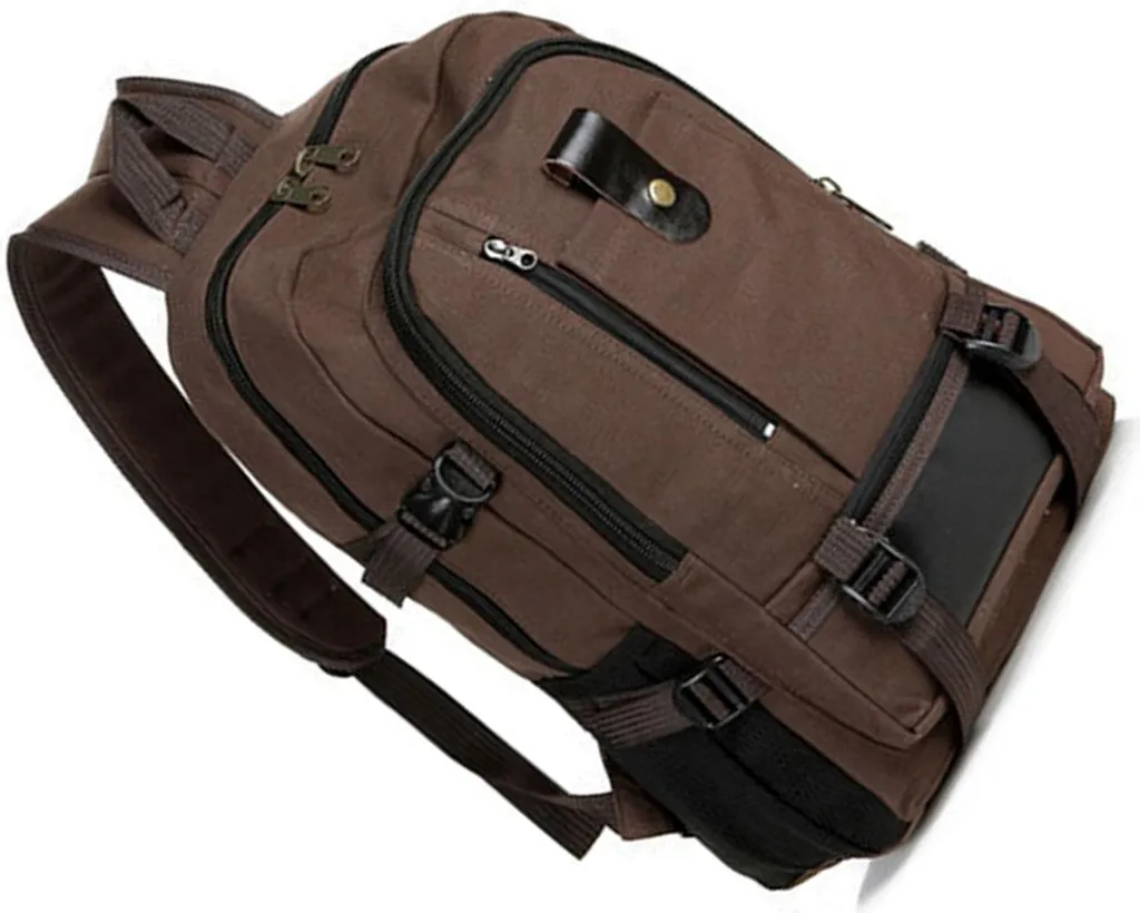 Sac à dos grande capacité en toile - Rangement optimisé multifonction - 2