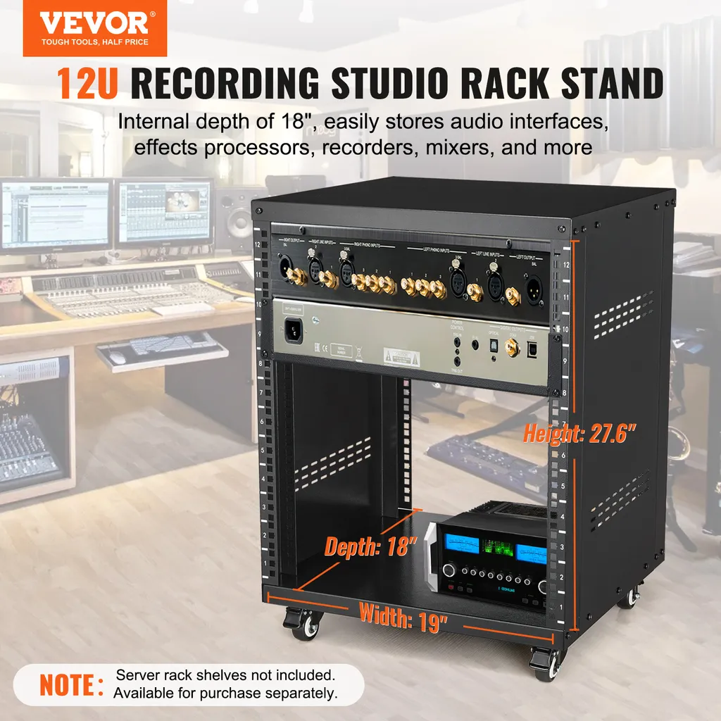 Rack 12U avec Ventilation Optimisée et Montage Polyvalent VEVOR - 2