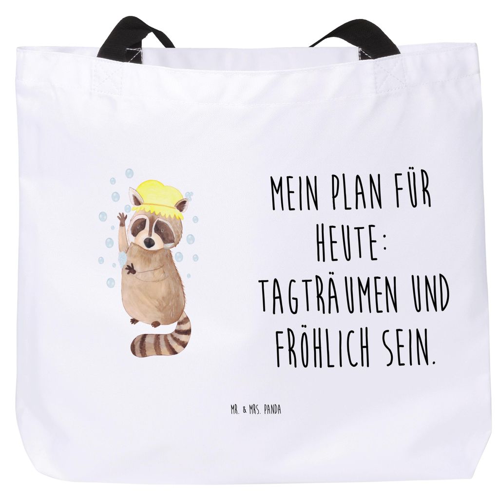 Mr. & Mrs. Panda Tote Bag Waschbär - Weiß - Geschenk, Plan, Stoffbeutel, Waschen, Tagträumen, Tasche, Fröhlich, Reisetasche, Büchertasche, Str...