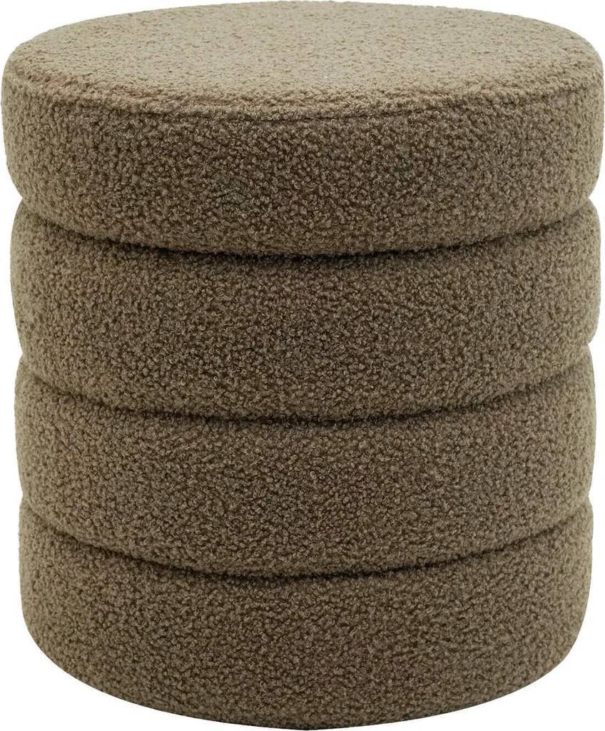 Rebecca Mobili Tabouret de rangement Bunya 40x37x37 cm en Velours Vert