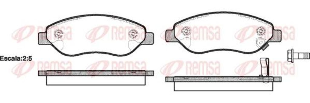REMSA 1276.01 Bremsbelagsatz, Scheibenbremse OE 1605355 kompatibel mit Corsa D