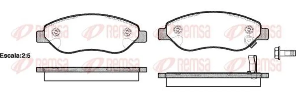 Stop bruits de freinage : Plaquettes REMSA 1276.01 pour Opel Corsa D OE