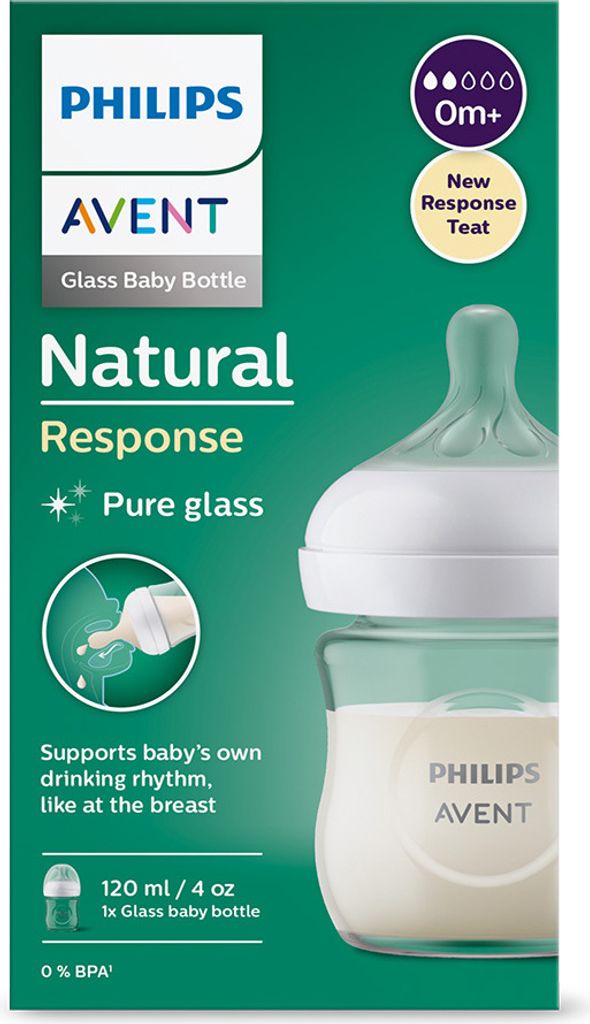 Philips AVENT Fľaša Natural Response sklenená 120 ml, 0m+ Obrázok produktu 10