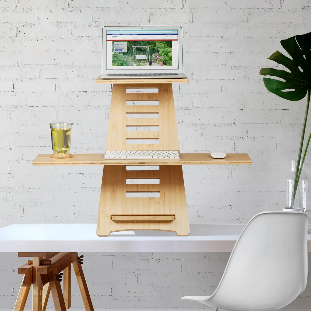 Rehausse Bureau debout Ajustable Support de Poste de Travail Ergonomique