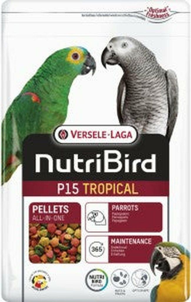 Versele Laga NutriBird P15 Tropical-Pflege 1kg - Granulat für große Papageien