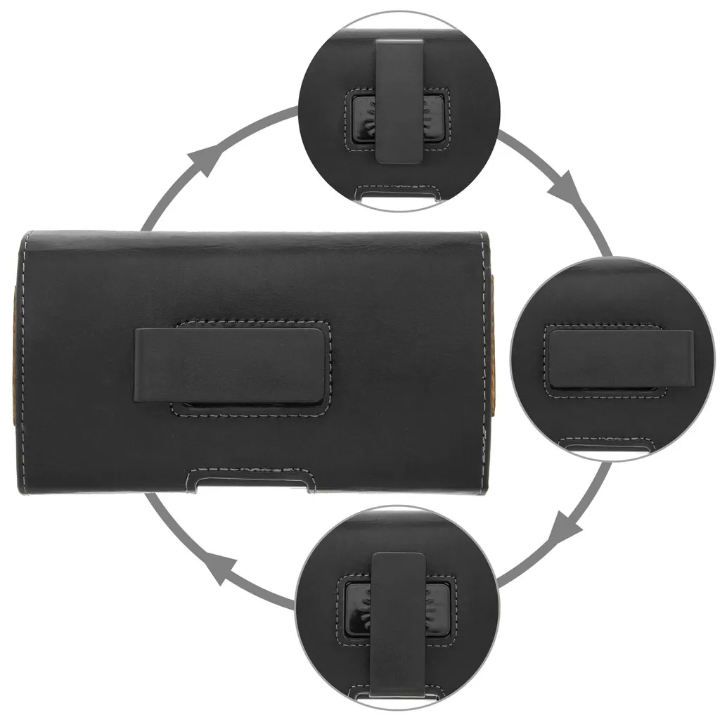 Porta Cellulare Cintura Universale XXL - Elegante e Funzionale Nero - 5