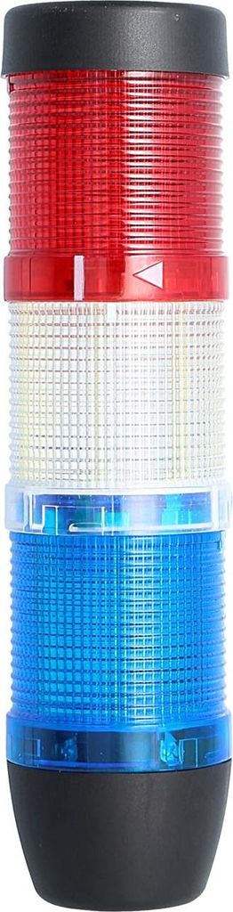 STEX24 Signalsäule blau-weiß-rot, 50mm, 24V AC/DC, LED-Blinklicht SS50-OB3/24 111 MaßeLänge210,0mm, Durchmesser 50,0mm