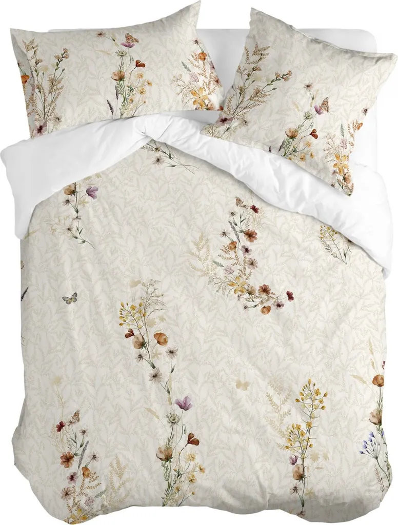 Housse de couette pour lit double 240x220 déco florale HappyFriday