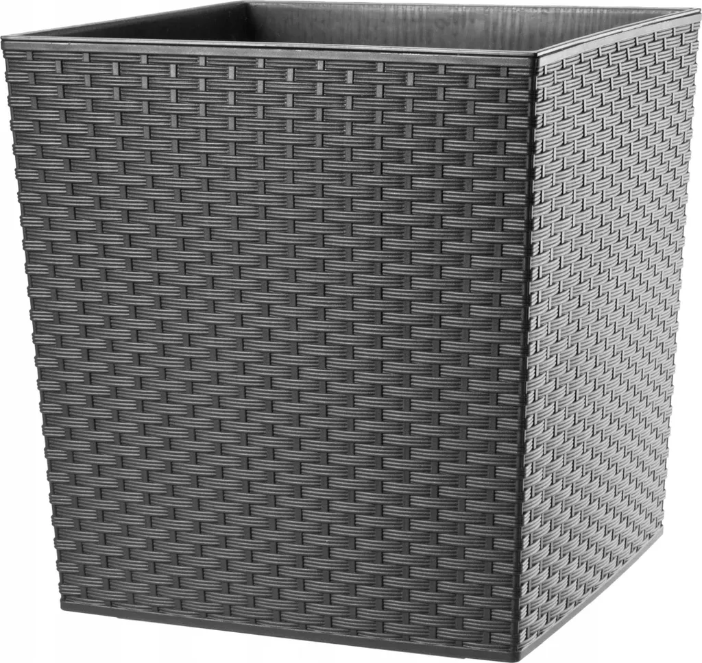 Cache-pot graphite 30cm résistant avec insert de plantation intégré - 10
