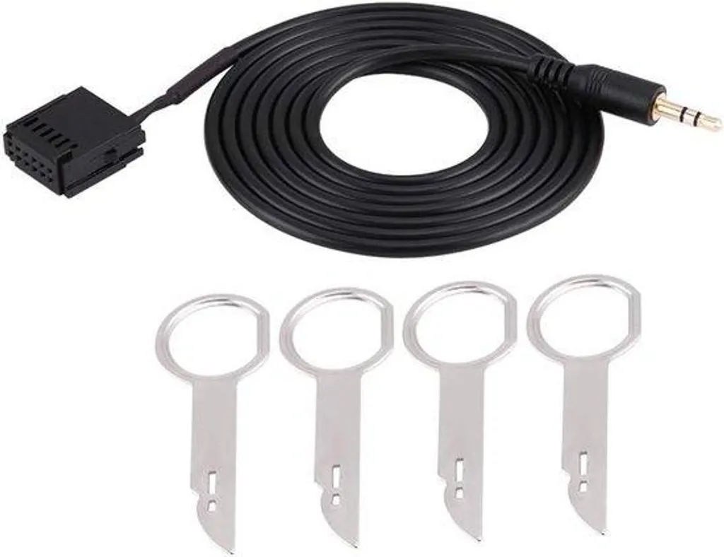 Adaptateur AUX Ford 6000CD Anti-Interférence avec Clés d'Extraction