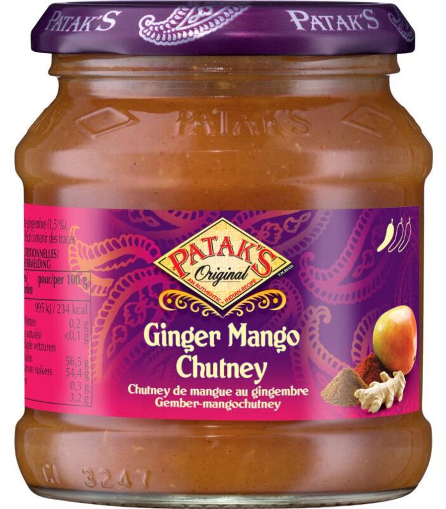 Patak's Ginger Mango Chutney 340g – Chutney de mangue épicé Image du produit 