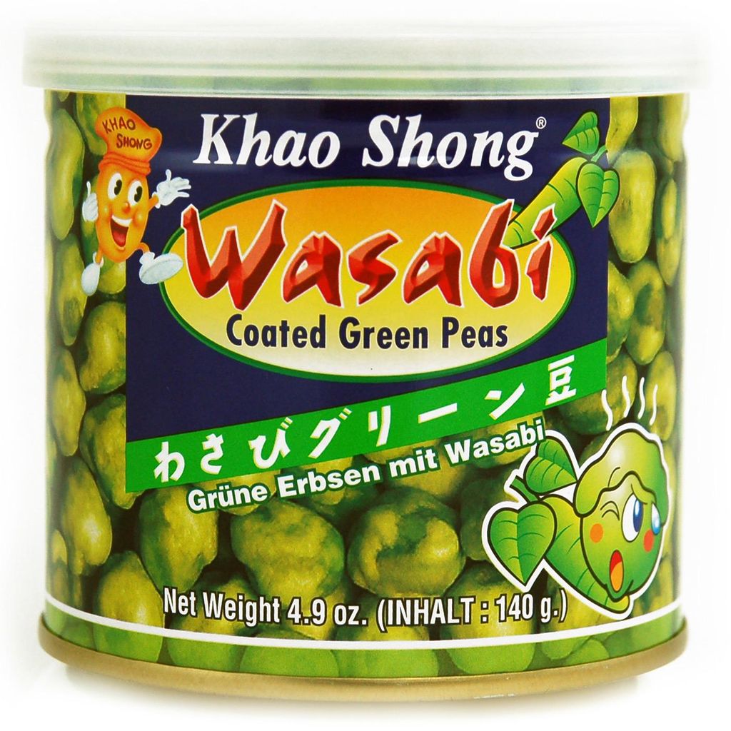 Khao Shong Wasabi Coated Green Peas 140g Produktbild 