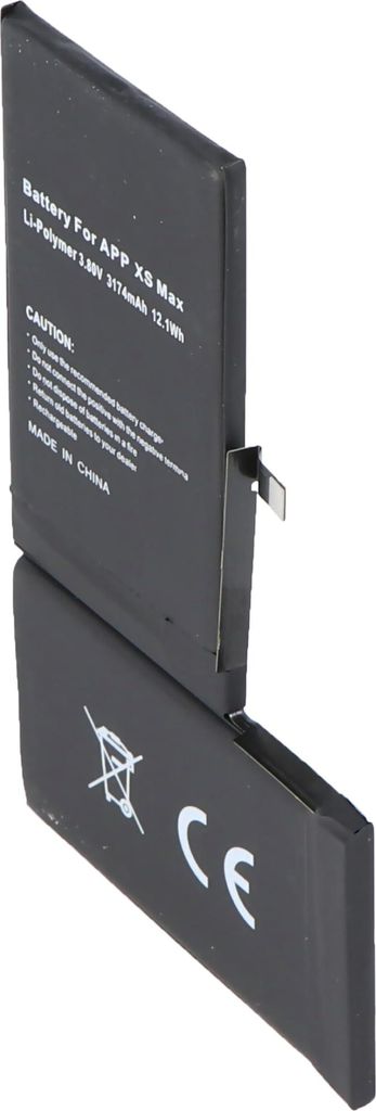 Akku passend für Apple iPhone XS Max, Li-Polymer, 3,80V, 3174mAh, 12,1Wh, built-in, ohne Werkzeug - without battery health information