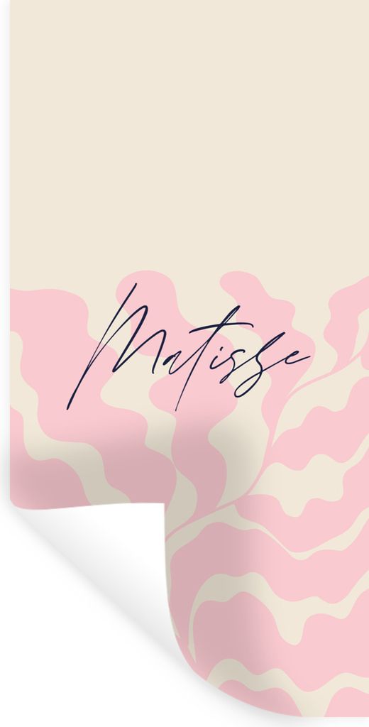 MuchoWow Wandtattoo Wandsticker Wandaufkleber Matisse - Blume - Abstrakt 80x160 cm Selbstklebend und Repositionierbar - Sticker - Dekorfolie