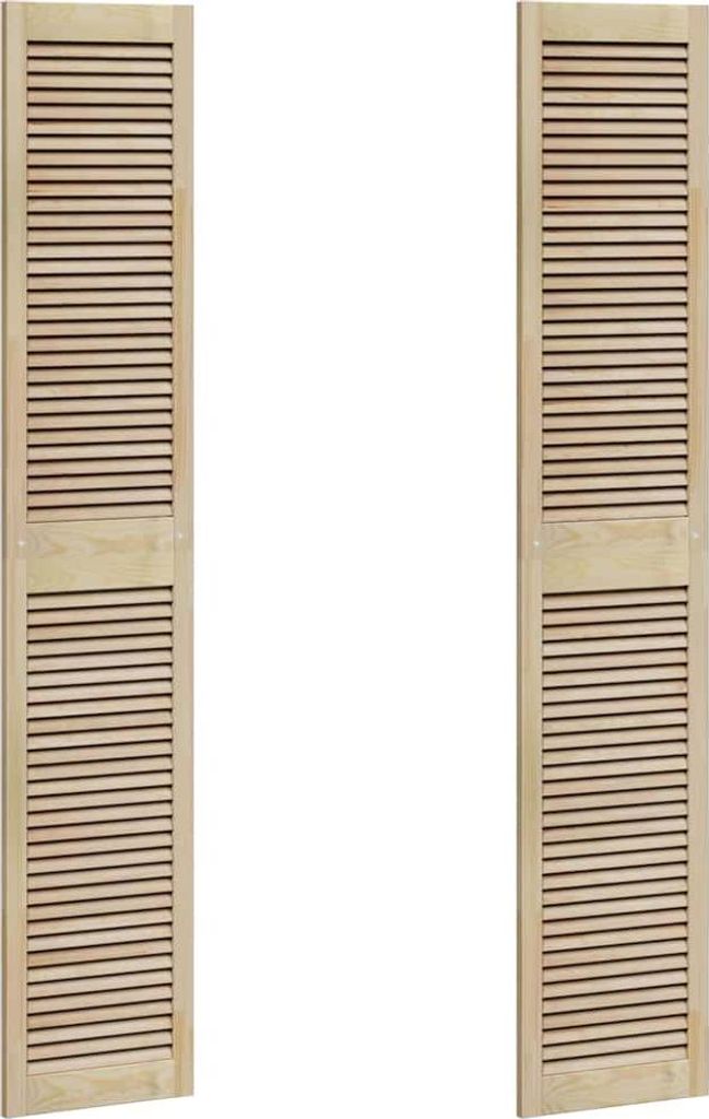 vidaXL Porta armadio 2 pz Naturale 201 x 2,1 x 39,5 cm Immagine del prodotto 