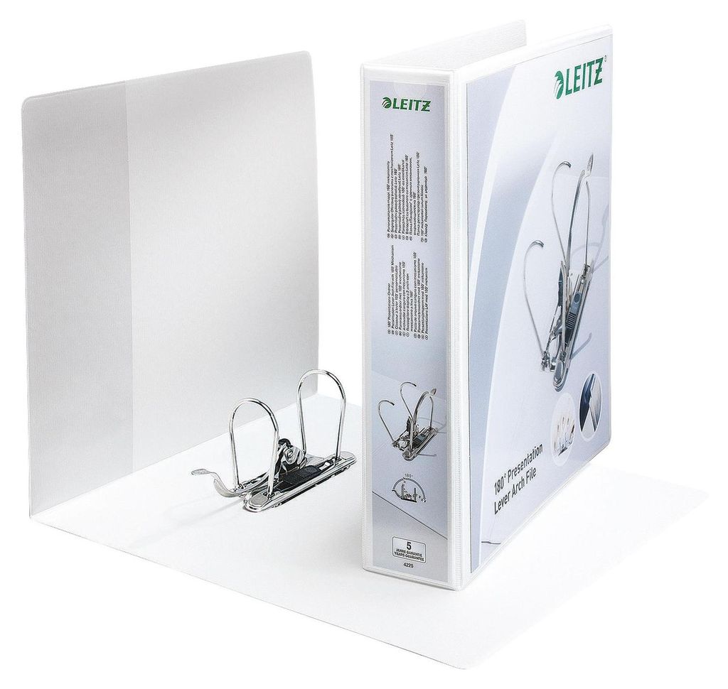 Leitz 42250001 Ringmappe A4 Weiß Produktbild 