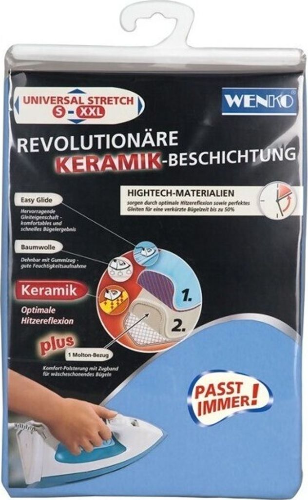 WENKO Bügeltischbezug Keramik XL | Mit Hitzereflexion & Komfortpolsterung