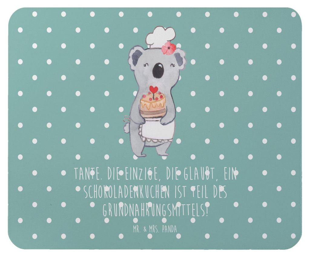 Mr. & Mrs. Panda Mauspad Tante Schokoladenkuchen - Meeresbrise - Geschenk, pc mausunterlage, Mouse Pad, Neffe, mousepad, Humor, Nichte, laptop, Fam...