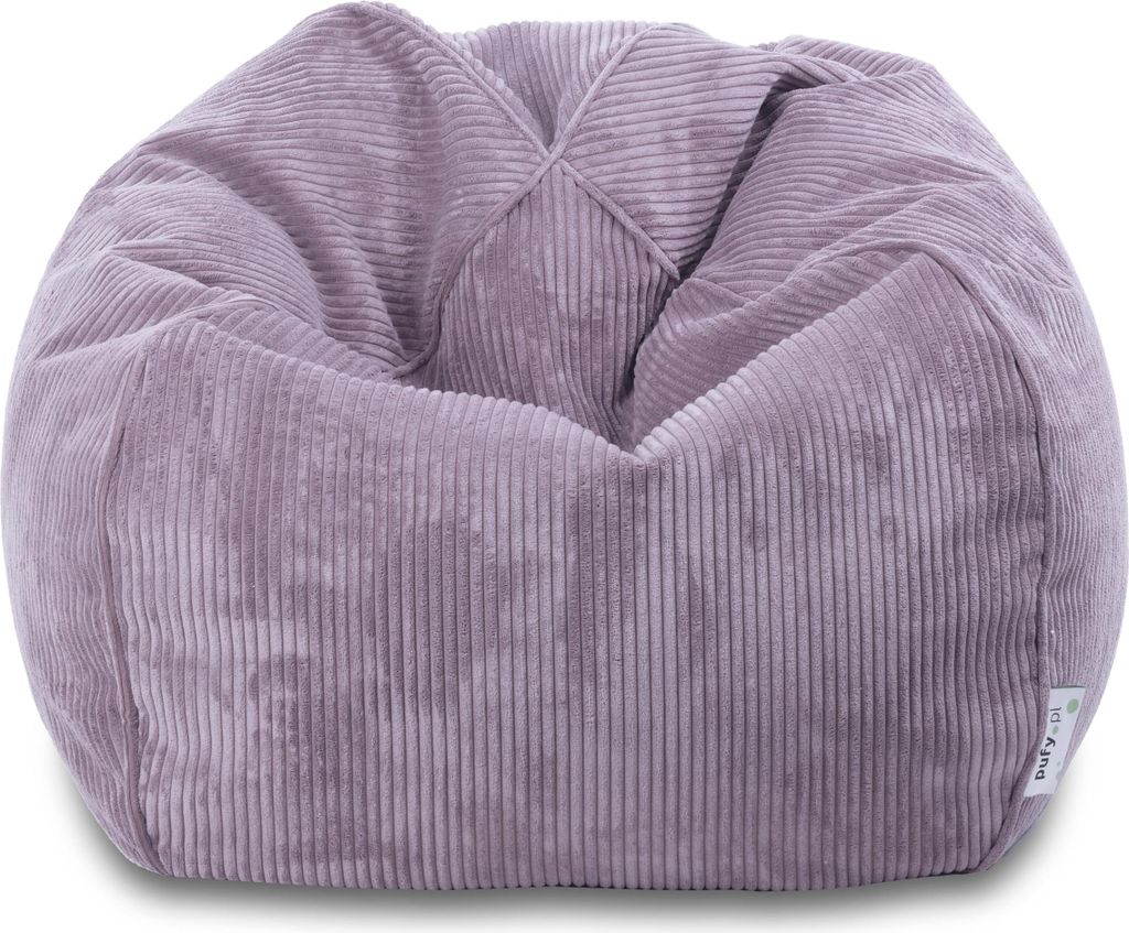 Ecopuf Sakwa, Sitzsack Cord mit Fußstütze, Sitzsack Sessel mit Füllung, Kinder, Puder Sz63