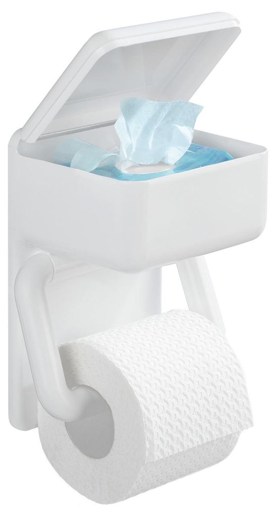 Maximex Toilettenpapierhalter 2 in 1, mit Ablage für Produktbild 