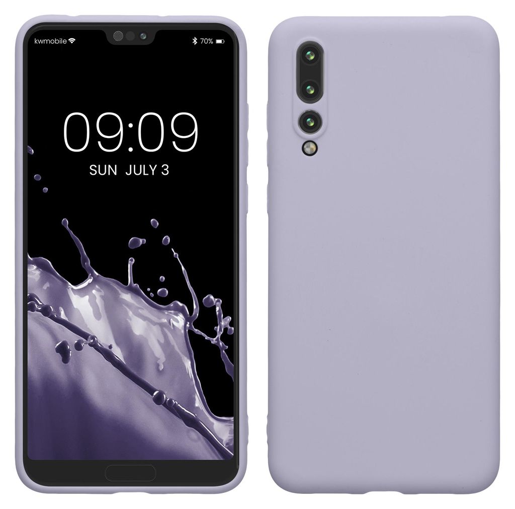 kwmobile Handyhülle für Huawei P20 Pro Hülle - TPU Case - Kabelloses Laden - Schutzhülle Cover in Pastell Lavendel