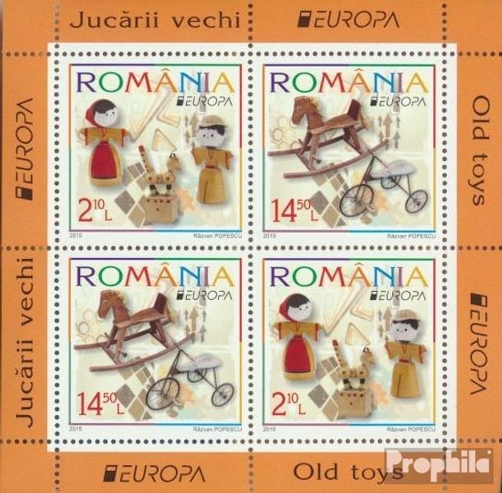 Briefmarken Rumänien 2015 Mi Block624I (kompl.Ausg.) Produktbild 
