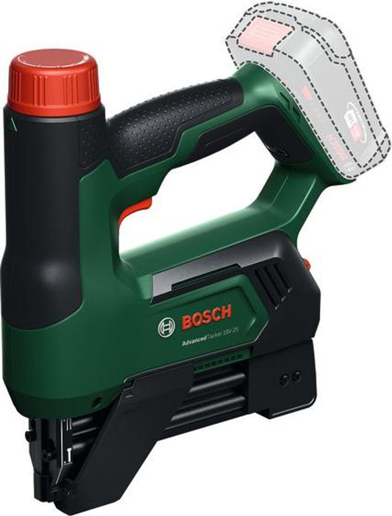 A cordless tacker gun on a white background.