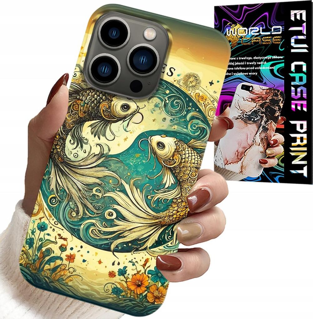 Hülle Für Iphone 15 Pro - Sternzeichen, Fische Astronomie + Folie