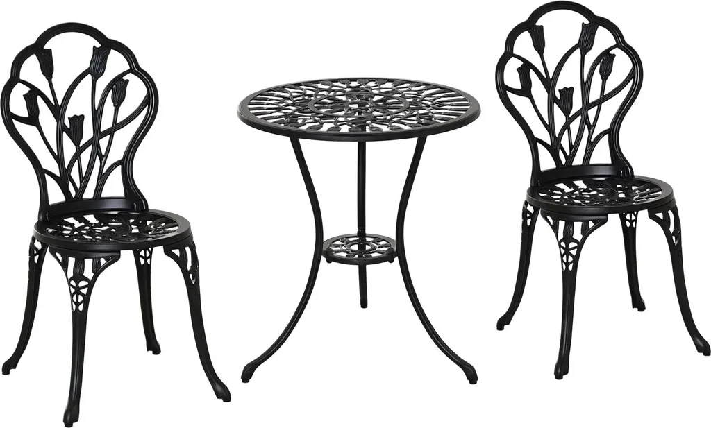 Salon de Jardin Anti-Rouille en Aluminium pour Balcon et Terrasse