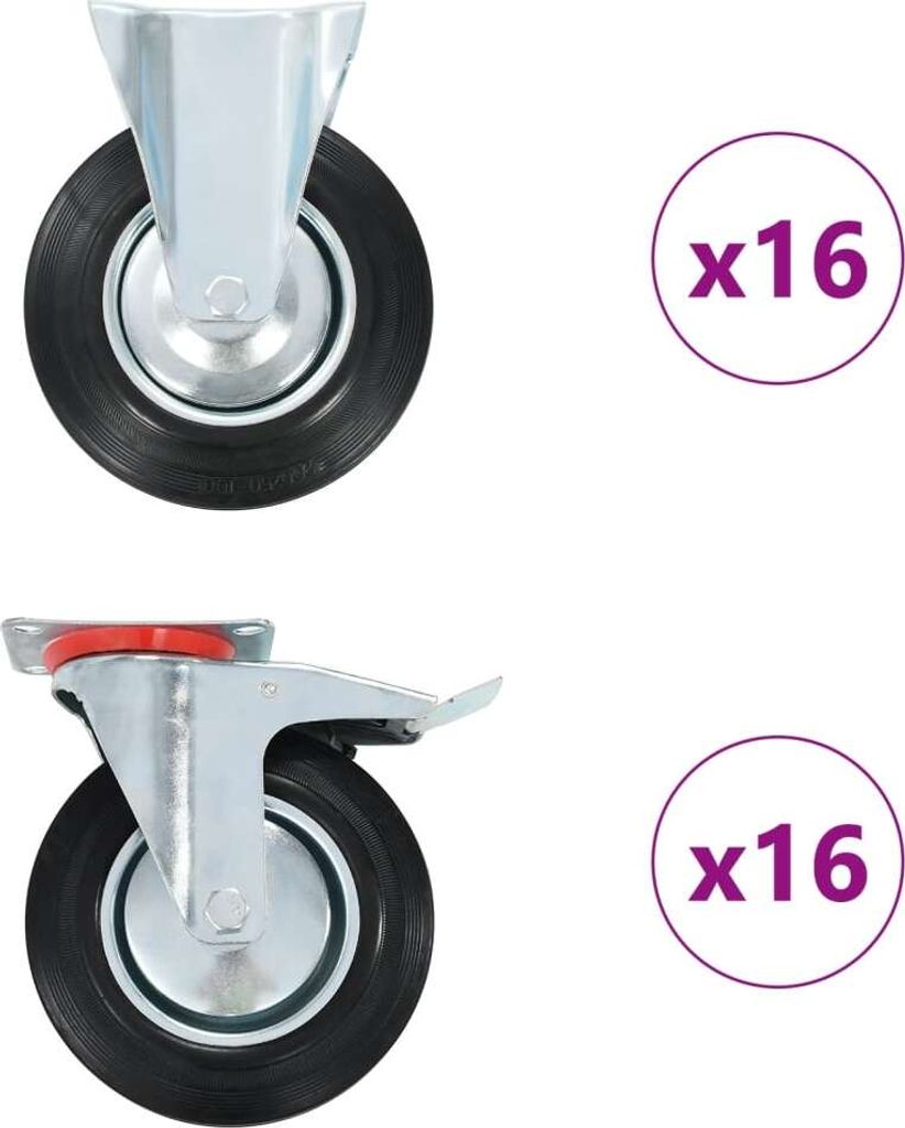 Möbel 32 Stk. Rollen 200 mm Promotion800158 - Transportroller