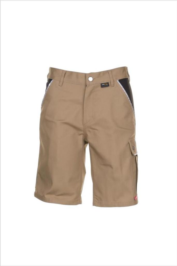 Planam Shorts Canvas 320 Gr. 2XL khaki/schwarz Produktbild 