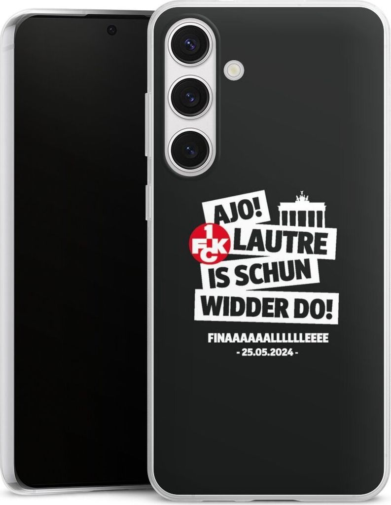 DeinDesign Slim Hülle für Samsung Galaxy S24+ Silikon Case Ultra Dünn Handyhülle 1. FC Kaiserslautern 1. FCK Pokal Finale 2024