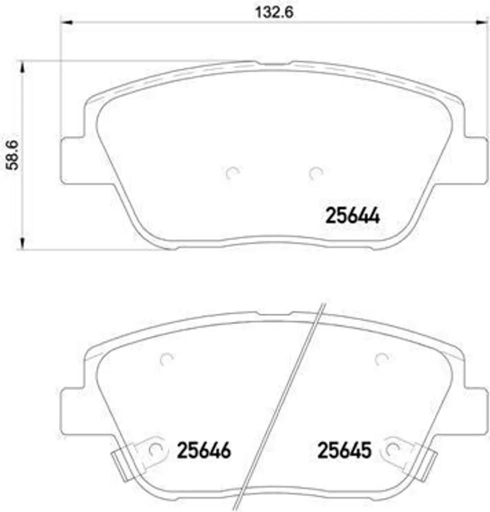 Plaquettes de frein Brembo P 30 066 pour Grandeur et Sonata VI (YF)