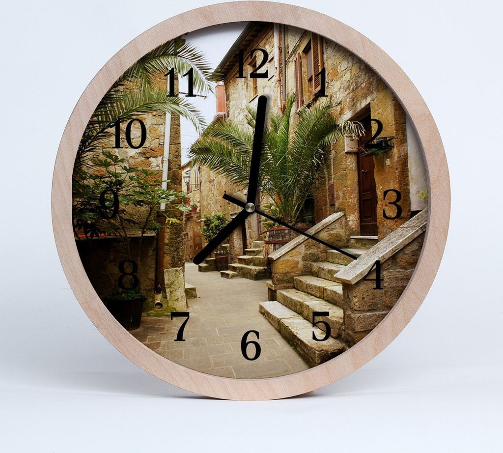 Holzuhr 30fi cm wanduhr - Palm City Avenue