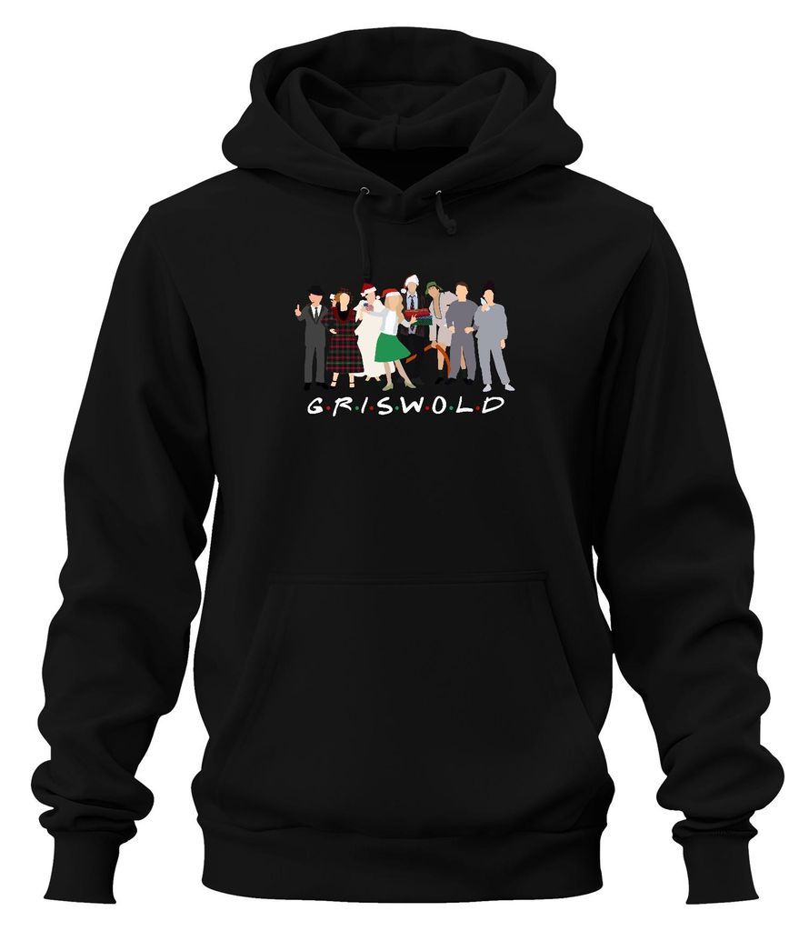 Griswold Weihnachten Familie Chaos Geschenk lustig Kultfilm Uni Hoodie Kapuzenpullover, Schwarz, S
