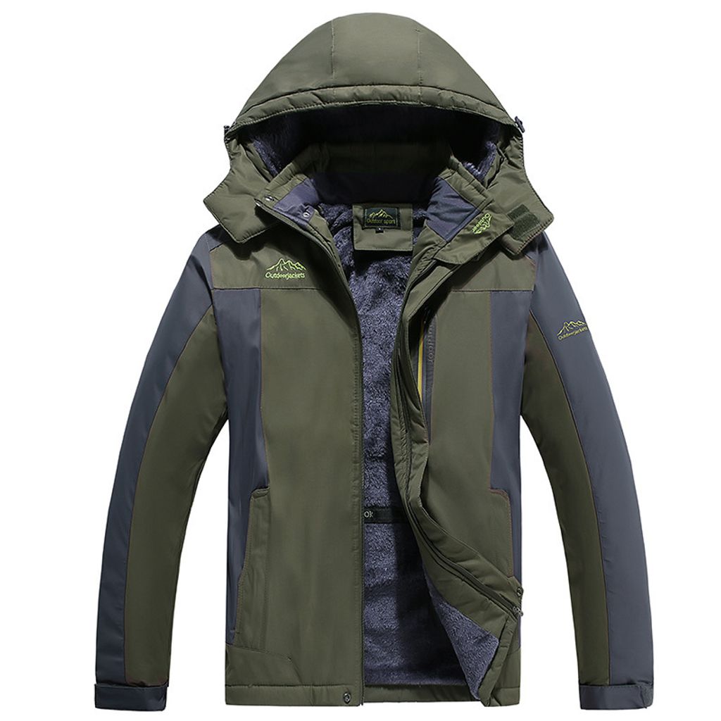 Warme Herren-Skijacke, gefütterte Winterjacke, wasserdichte Produktbild 