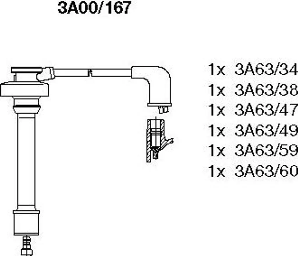 Migliora l'accensione Stratus con BREMI 3A00/167 OE MD331092 - Kit 6 Cavi